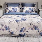 144HF-10402 Пододеяльник АРТ Магнолия принт тенсель 145*210