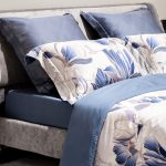 144HF-10405 Простыня тенсель синяя 270*280