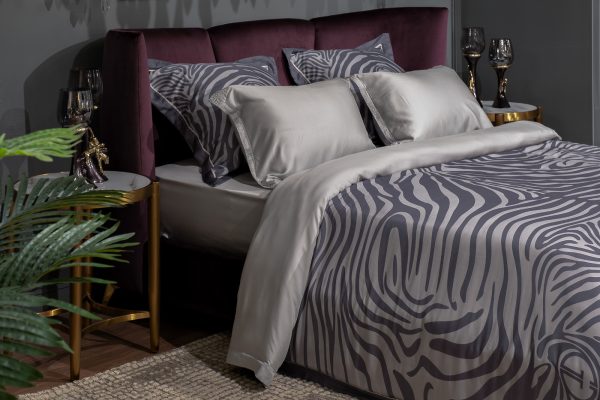 144HF-10501 Набор постельного белья Саванна серый,семейный,нав. 50*70(2шт — изображение 5