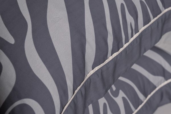 144HF-41008 Комплект наволочек Саванна принт тенсель серый 50*70 (2шт) — изображение 4