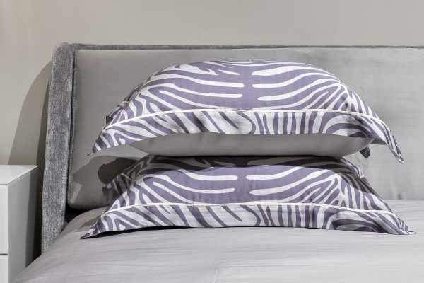 144HF-41009 Комплект наволочек Саванна принт тенсель серый 70*70 (2шт)