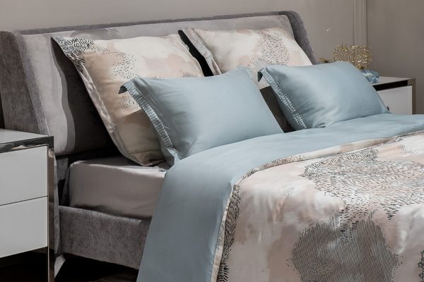 144HF-70608 Комплект наволочек Нувола принт тенсель бирюзовый 50*70 (2шт) — изображение 3