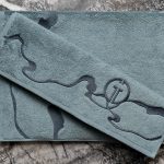 145ERT-00504 Полотенце Мелодия модал голубое 50*90