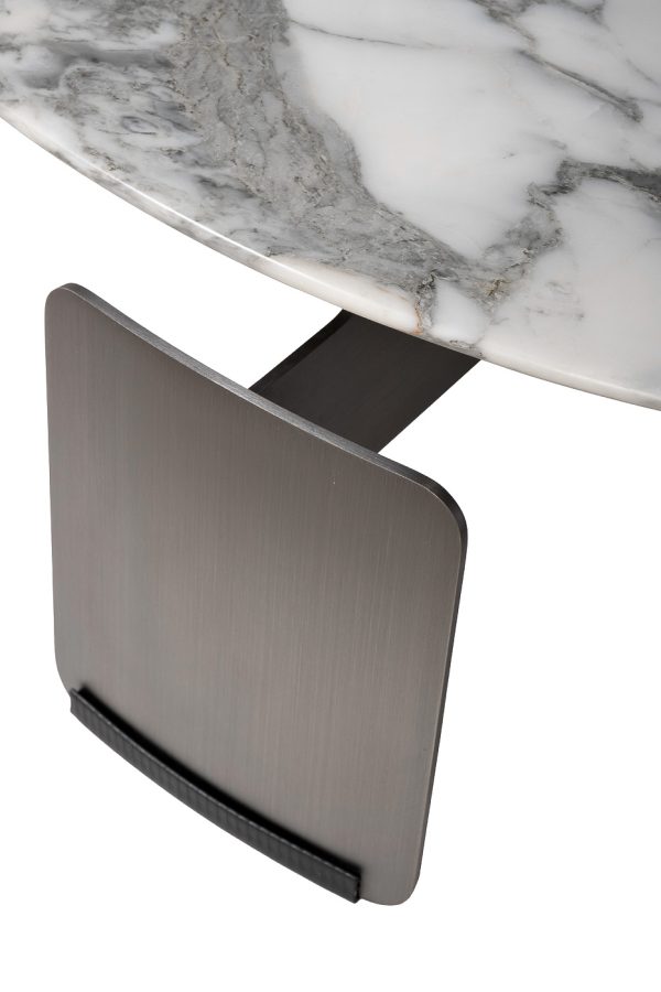 160KD-26500 Стол журнальный, мрамор Arabescato Corchia d90*28см — изображение 4