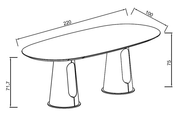 160kd-60070-stol-obedennyj-mramor-venetian-brown-jekokozha-terrakota-22010075sm-3 160KD-60070 Стол обеденный, мрамор Venetian Brown, экокожа терракота 220*100*75см — изображение 4