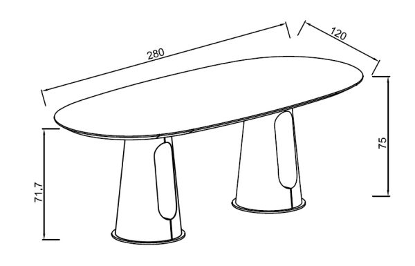 160kd-60072-stol-obedennyj-mramor-venetian-brown-jekokozha-bezhevaja-28012075sm-3 160KD-60072 Стол обеденный, мрамор Venetian Brown, экокожа бежевая 280*120*75см — изображение 4