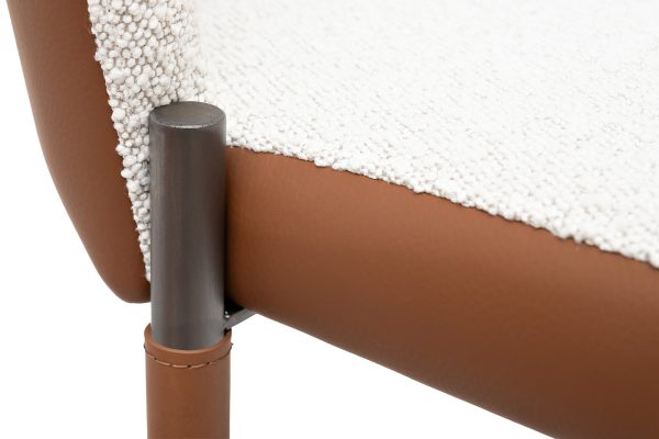 160kd-80070-stul-obedennyj-jekokozha-kremovyjterrakota-635483sm-3 160KD-80070 Стул обеденный, экокожа кремовый/терракота 63*54*83см — изображение 4