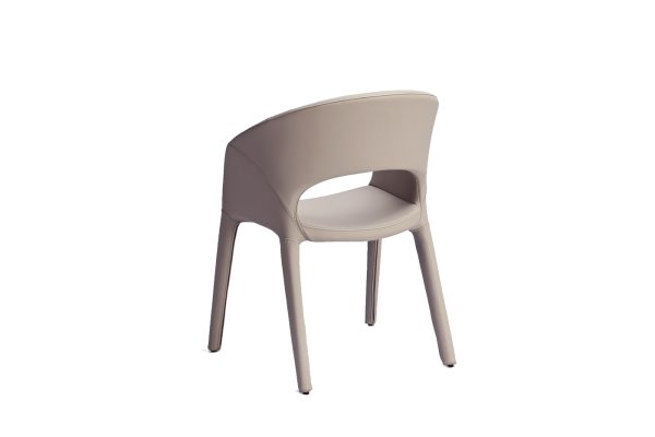 160KD-80200 Стул обеденный экокожа бежевый 55*55*77см — изображение 3