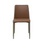 163YH-06995 Стул обеденный экокожа терракота/бежевый 55*45*82см