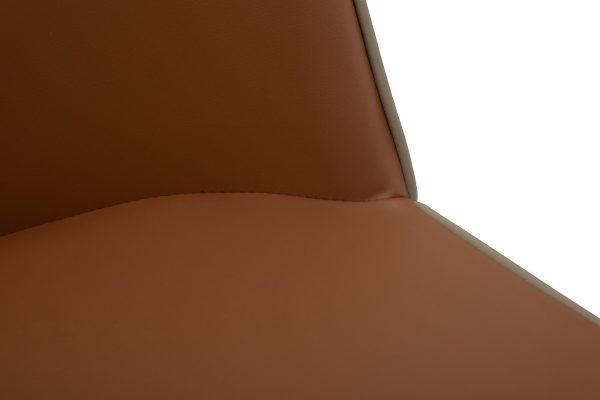 163YH-06995 Стул обеденный экокожа терракота/бежевый 55*45*82см — изображение 4