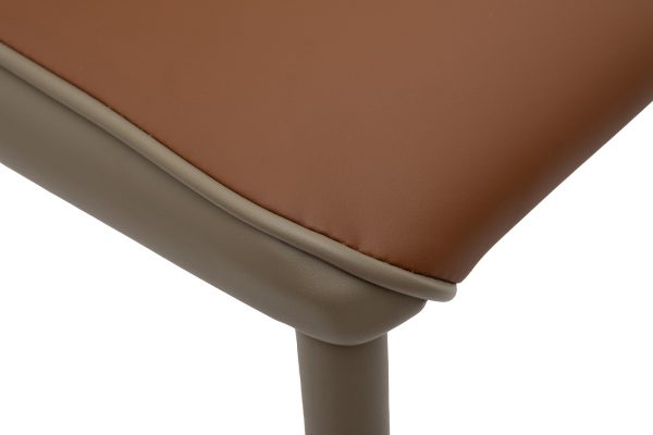 163YH-06995 Стул обеденный экокожа терракота/бежевый 55*45*82см — изображение 5