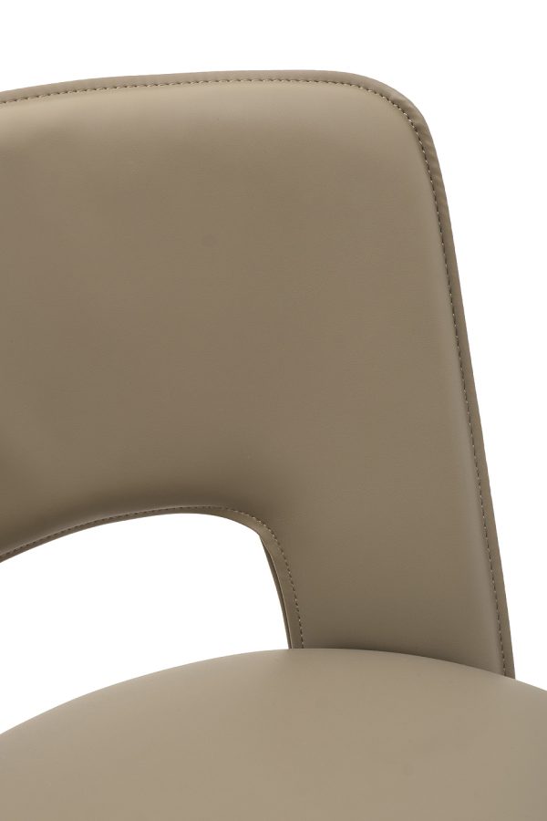 163YH-16574 Стул барный экокожа бежевый+бронза 43*46*93см — изображение 4