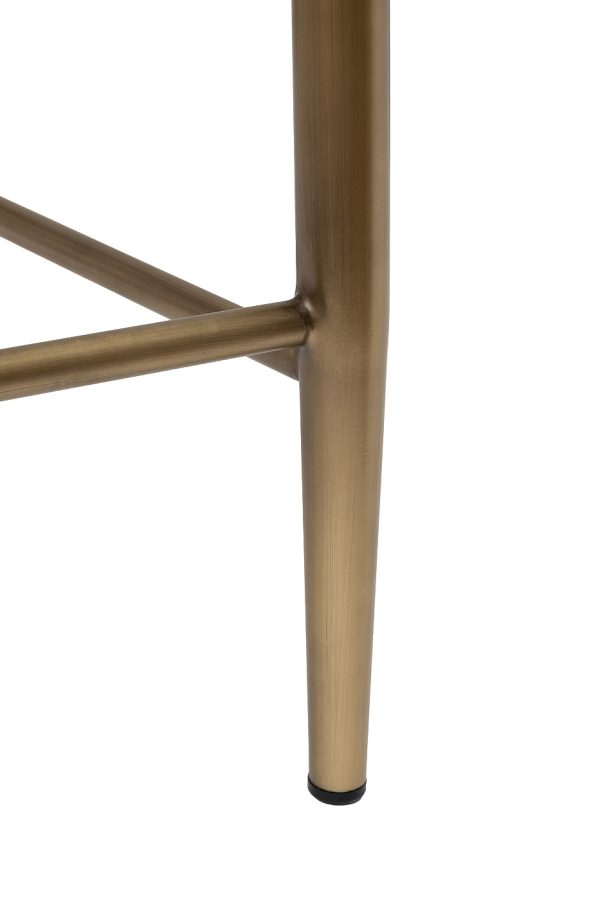 163YH-16574 Стул барный экокожа бежевый+бронза 43*46*93см — изображение 5