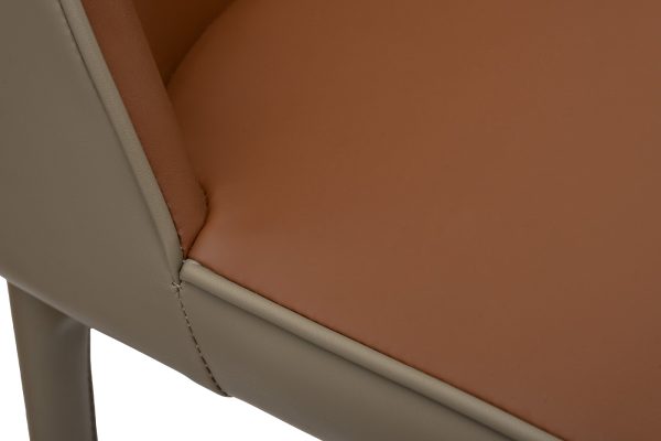 163YH-16995 Стул барный экокожа терракота/бежевый  55*44*103см — изображение 4