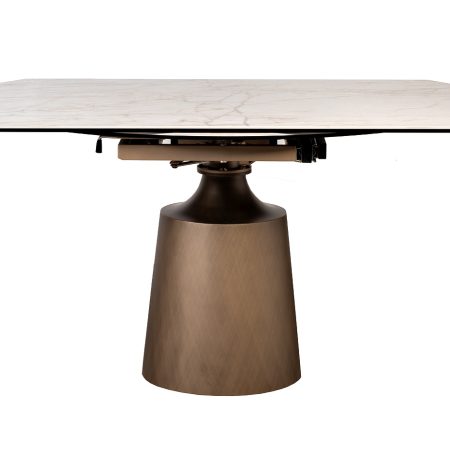 169DT-93033 Стол обеденный раскл. керам.столешница 90(30+30)*150*75/77см