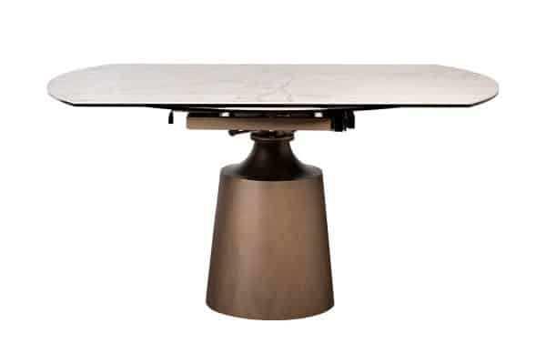 169DT-93033 Стол обеденный раскл. керам.столешница 90(30+30)*150*75/77см