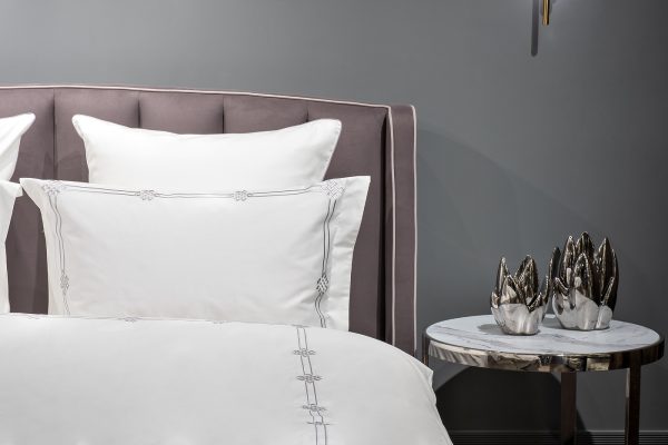 175SMR-17501 Комплект постельного белья  с вышивкой Арктик, серый, Двуспальный евро (200*220) — изображение 4