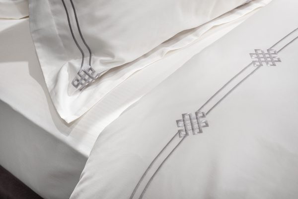 175SMR-17501 Комплект постельного белья  с вышивкой Арктик, серый, Двуспальный евро (200*220) — изображение 5