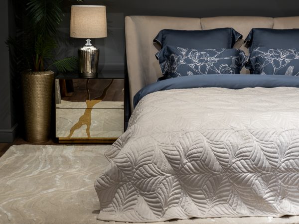 177HON-60260 Покрывало Флора кремовое 240*260 — изображение 3