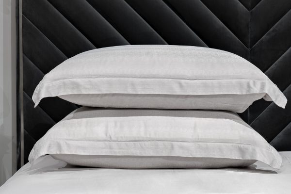 180JOD-18001 Комплект постельного белья Гарда, бамбук, серый, Двуспальный евро (200*220) — изображение 5