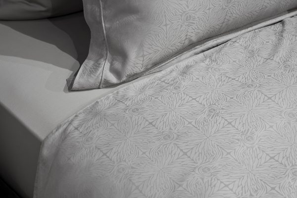 180JOD-18021 Комплект постельного белья Муар, бамбук, оливковый, Двуспальный евро (200*220) — изображение 5