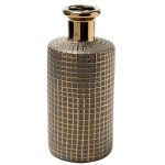 18H2632-S Ваза керамическая c золотым декором d11*25см