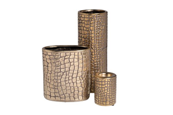 18H2664M-GL Ваза золотистая d11*30см — изображение 2