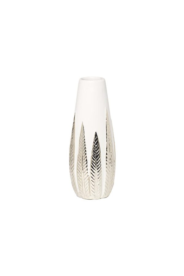 18H2840S-19 Ваза белая с декором d10