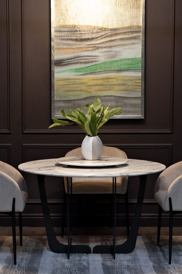 18H2891-20  Ваза керамическая белая с серебром 18*9*20см — изображение 2