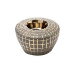 18H7819-S  Подсвечник c золотым декором d10*6см