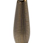 18H7827-M Ваза с золотым декором d12*35см