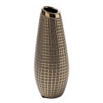 18H7827-S Ваза с золотым декором d10*25см