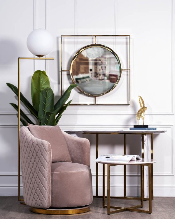 19-OA-5892 Зеркало золотое 80х80 см — изображение 5