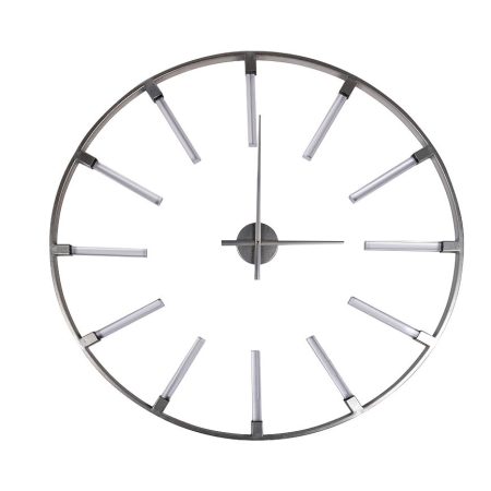19-OA-6157SL Часы настенные круглые цвет серебро d91см