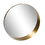 19-OA-6276L Зеркало в металл. объемной  раме золото d80*10 см