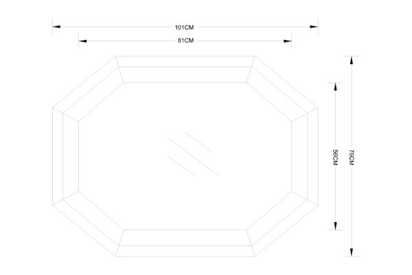 19-OA-8171 Зеркало декоративное в серебристой раме 76*101см — изображение 3