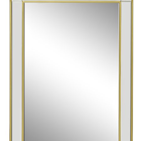 19-OA-8172 Зеркало прямоугольное отделка цвет золото 74*104см