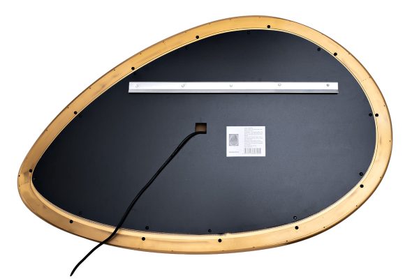 19-OA-9114 Зеркало в металл. раме золотого цвета с подсветкой LED 65*100см — изображение 4