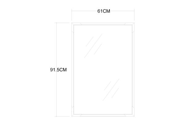 19-OA-9144  Зеркало прямоугольное с золотыми вставками 61*92см — изображение 3