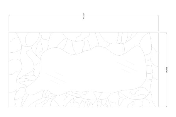 19-OA-9145 Зеркало в объемной металл. раме  80*160см — изображение 3