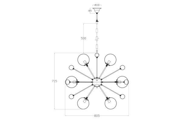 20MD3503-12 Светильник потолочный золотой d80 — изображение 3
