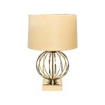 22-86949 Лампа настольная плафон золотистый d40*70см