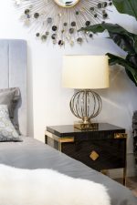 22-86949 Лампа настольная плафон золотистый d40*70см — изображение 5