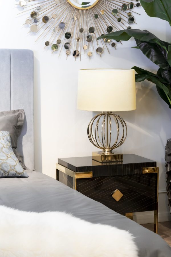 22-86949 Лампа настольная плафон золотистый d40*70см — изображение 5