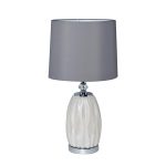 22-87755 Лампа настольная плафон светло-серый d30*62см (2)