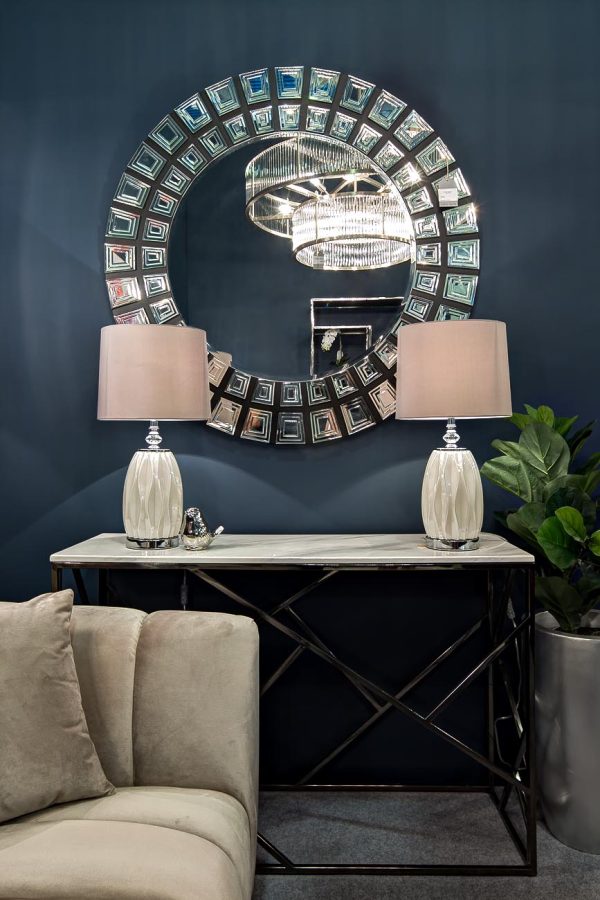 22-87755 Лампа настольная плафон светло-серый d30*62см (2) — изображение 5