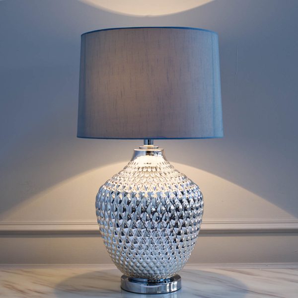 22-88017 Лампа настольная плафон синий d38*65см — изображение 2