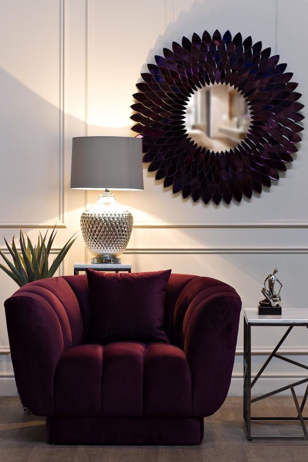 22-88017 Лампа настольная плафон синий d38*65см — изображение 4