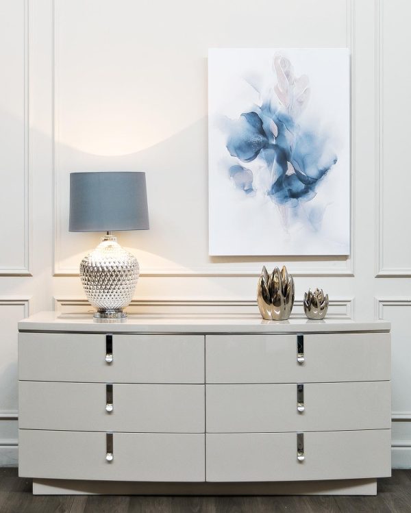 22-88017 Лампа настольная плафон синий d38*65см — изображение 5