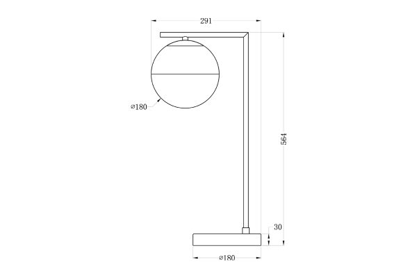 22-88228 Лампа настольная металл цвет золото d45*55см — изображение 2